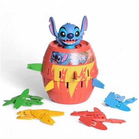 TOMY Jeu d'action Disney Pop Up Stitch - Jeu Familial Amusant pour Garçons