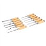 Silverline 250241 Jeu de 12 ciseaux à bois de sculpteur 200 mm