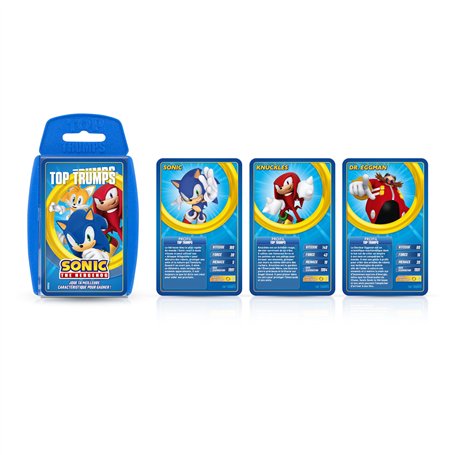 Winning Moves - Top Trumps Sonic - Jeux de cartes - Jeu de Société - Jeu de batailles - Jeu de voyage - De 2 à 6 joueurs - A par