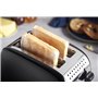 Russell Hobbs Grille pain [Pour 2 tranches] Colours Plus Inox noir (fentes extra larges, 6 niveaux de brunissage rapide, surélév