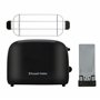 Russell Hobbs Grille pain [Pour 2 tranches] Colours Plus Inox noir (fentes extra larges, 6 niveaux de brunissage rapide, surélév