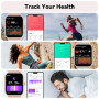 Montre Connectée Homme Femme,1.85"HD Smartwatch avec Appel Bluetooth,Montre de fitness 110+ Mode Sport avec Podomètre,Sommeil,Fr