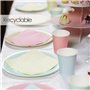 Talking Tables décorations de fête pastel pour 16 invités, assiettes en carton, serviettes jetables, tasses pour anniversaire d'