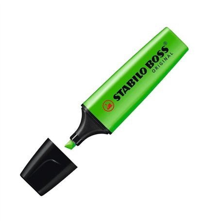 STABILO Lot de 3 Vert Boss Surligneur Couleurs fluorescentes Encre à base d'eau