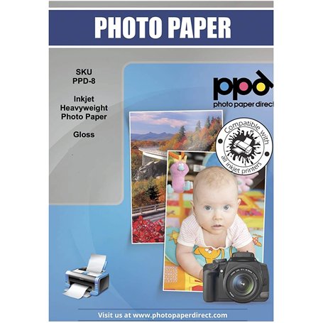 PPD 100 Feuilles x A4 Papier Photo Brillant Premium