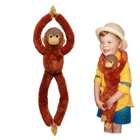 EcoBuddiez Tree Huggers - Orang Outan de Deluxebase. Peluche bébé à Suspendre de 72 cm fabriquée en Bouteilles Plastique recyclé EcoBuddiez Tree Huggers - Orang Outan de Deluxebase. Peluche bébé à Suspendre de 72 cm fabriquée en Bouteilles Plastique recyclé
