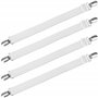 4X Clips pour draps de lit Blancs – Attaches pour Bretelles – Sangles pour Porte-Matelas pour draps Plats et Housses – Sangle él