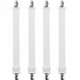 4X Clips pour draps de lit Blancs – Attaches pour Bretelles – Sangles pour Porte-Matelas pour draps Plats et Housses – Sangle él