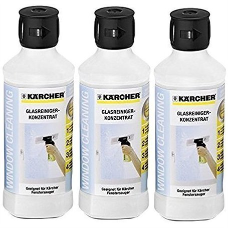 Karcher Lot de 3 Solutions concentrées de Nettoyage pour Nettoyeur de vitres