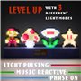Super Mario Lampe Icons Bros - Marchandise Nintendo Officielle, Mode Réactif au Son, Lampe Décorative Éclairante, Accessoires de