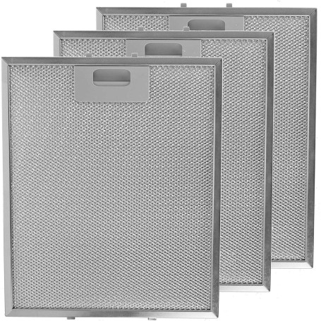 Filtre en maille métallique Spares2go pour hotte/extracteur d'air/grille d'aération (lot de 3 filtres