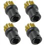 SPARES2GO Laiton Brosse Métallique Buses pour Karcher Nettoyeur Vapeur (Pack de 4)