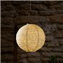 Lights4fun Lampion Solaire LED Tyvek blanc de 30 cm Style Marocain pour Jardin et Extérieur