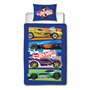 Character World Hot Wheels Parure de lit Simple sous Licence Officielle Beast Design | Parure de lit réversible Double Face avec