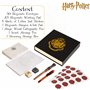 Harry Potter Coffret Papier à Lettre Poudlard Stylo Baguette Magique Bloc Note Enveloppes Stickers Sceau Tampon, Cadeau Harry Po