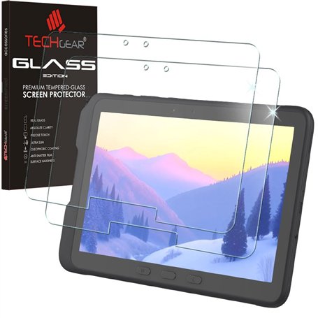 TECHGEAR 2 Pack Verre Trempé Compatible avec Samsung Galaxy Tab Active Pro 10.1 (SM-T540 / T545 / T547) Protecteur d'Écran en Ve