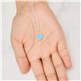 Philip Jones Collier Opale Bleue Synthétique Plaqué Argent