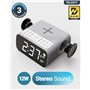 Majority Darwin Radio et Radio-Réveil avec Chargement sans Fil | Réveil Matin avec Thermomètre | Haut-parleurs 12W Alarm Clock |