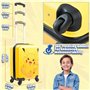 Pokémon Valise Cabine Enfant Pikachu Valises Rigides 4 roulettes 49x33x22cm 30L Voyage Accessoires Cadeau pour Gamer (Jaune, L49