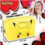 Pokemon Trousse de Toilette Makeup Bag Pikachu Pochette de Voyage Zippée Femme Fille Ado Idée Cadeau Pikachu