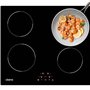 Ciarra Plaque à Induction 4 Foyers 6000W - Commande Tactile LED - 9 Niveaux de Puissance- Minuteur - Verrouillage Enfant - Plaqu
