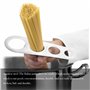 Cozlly Pinces à Spaghetti, pince de service à pâtes en acier inoxydable, Pinces en Forme de Peigne, mesure spaghetti avec 4 trou