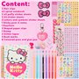 Hello Kitty Kit Journaling Kit DIY Enfant Ado Fournitures de Loisirs Créatifs Carnet de Notes A5 Autocollants Notes Autocollante