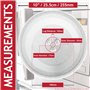 SPARES2GO Plateau tournant en verre compatible avec Toshiba MM-MM20P ML-EM23P(BS) (255 mm)