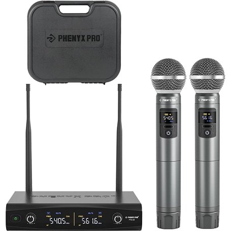 Phenyx Pro Système de Microphones sans Fil avec étui