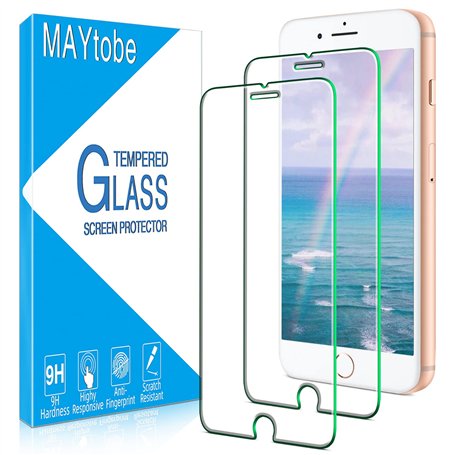MAYtobe 2 Pièces Verre Trempé pour iPhone 8 Plus