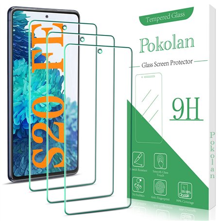 Pokolan Lot de 3 Verre Trempé pour Samsung Galaxy S20 FE