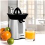 Duronic JE6 SR Presse-agrumes noir de 100 Watts 2 Cônes interchangeables Bec verseur antigouttes Tamis récupérateur de Pulpe Idé