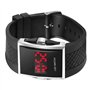 DIGIFLEX Luxueuse Montre Noire Sport Digitale Homme à LED Rouge
