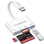 KiWiBiRD Lecteur Carte Compact Flash USB C CF Card Reader mémoire externes SD Micro SD Type C