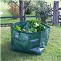 Lot de 2 sacs à déchets de jardin robustes verts avec poignées – Poubelle réutilisable pour mauvaises herbes, feuilles – Grand s