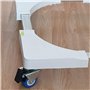 TOPWAY Base Mobile de Réfrigérateur Machine à Laver Réglable 52cm-72cm, 300kg Charge, avec 4 × 2 roues Pivotantes à Frein de Ver