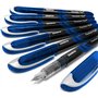 Zebra Fuente Lot de 6 Stylos plume jetables Encre bleue