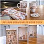 SPOTTED DOG GIFT COMPANY Lot de 4 Tasse Chat en Céramique, Ensemble de Mug Original pour le Thé Café avec Coffret, Mignon Mugs T