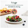 HAAGO 100 Assiettes à Dessert en Forme de Sucre D'orge - Petites Assiettes de Fête - Robustes, Rigides et Imperméables - Ecologi