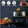 Oak & Steel - 10 Pièces Service à Fondue en Acier Inoxydable avec Coffret Cadeau - Chocolats, Bourguignonne, Fromage, Savoyarde 