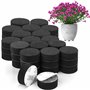 BELLE VOUS Pied Pot de Fleur Invisible (Lot de 50) - Pied Caoutchouc Noir pour Surélever Les Plantes - Tampon Auto-Adhésif pour