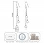 Boucles d'oreilles pendantes en argent sterling avec triple perle blanche