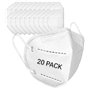 Lot de 20 masques respiratoires 5 couches FFP2 certifiés CE - Respirants et confortables - Pliables