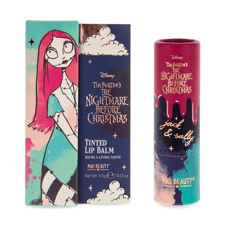 Mad Beauty - Baume à lèvres teintée Jack & Sally à la Prune L'étrange Noël de Monsieur Jack