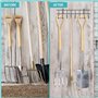 BELLE VOUS Porte Outils Mural 4 Pièces - 40,5 cm - Rangement Outils Mural Robuste pour Outils de Jardin, Pelles, Râteaux, Balais