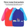 Jinlaili 2PCS Tablier de Peinture pour Enfant 3-8 ans Garçons Filles, Imperméable Blouse Peinture Enfant, Tablier Peinture avec