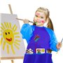 Jinlaili 2PCS Tablier de Peinture pour Enfant 3-8 ans Garçons Filles, Imperméable Blouse Peinture Enfant, Tablier Peinture avec