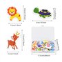 36Pcs Aimants de Réfrigérateur en Bois Aimants de Réfrigérateur avec de Beaux Animaux, Jouets d'éducation précoce Convient à la