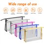 Anseom 5 PCS Sacs de Maquillage en PVC, 24 x 15.5 x 6 cm Sac Cosmétiques en PVC Trousse de Toilette Transparente Trousse Avion e