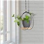 BELLE VOUS Suspension Macramé pour Plante - Suspension Macrame 107 cm avec Base en Bois - Support Pot de Fleurs et Plantes Intér